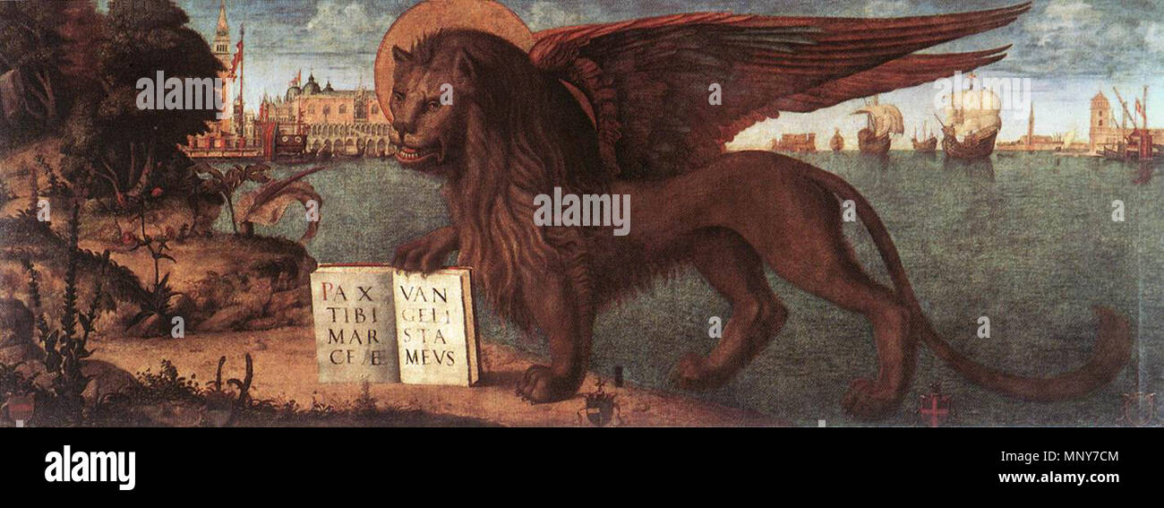 English: The Lion of St Mark   1516.   1242 Vittore carpaccio, leone di san marco 02 Stock Photo