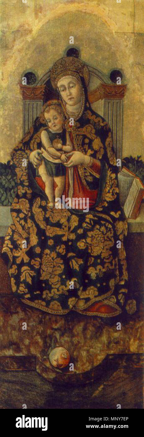Madonna with the Child   second half of 15th century.   1243 Vittore Crivelli - Madonna with the Child - WGA05804 Stock Photo