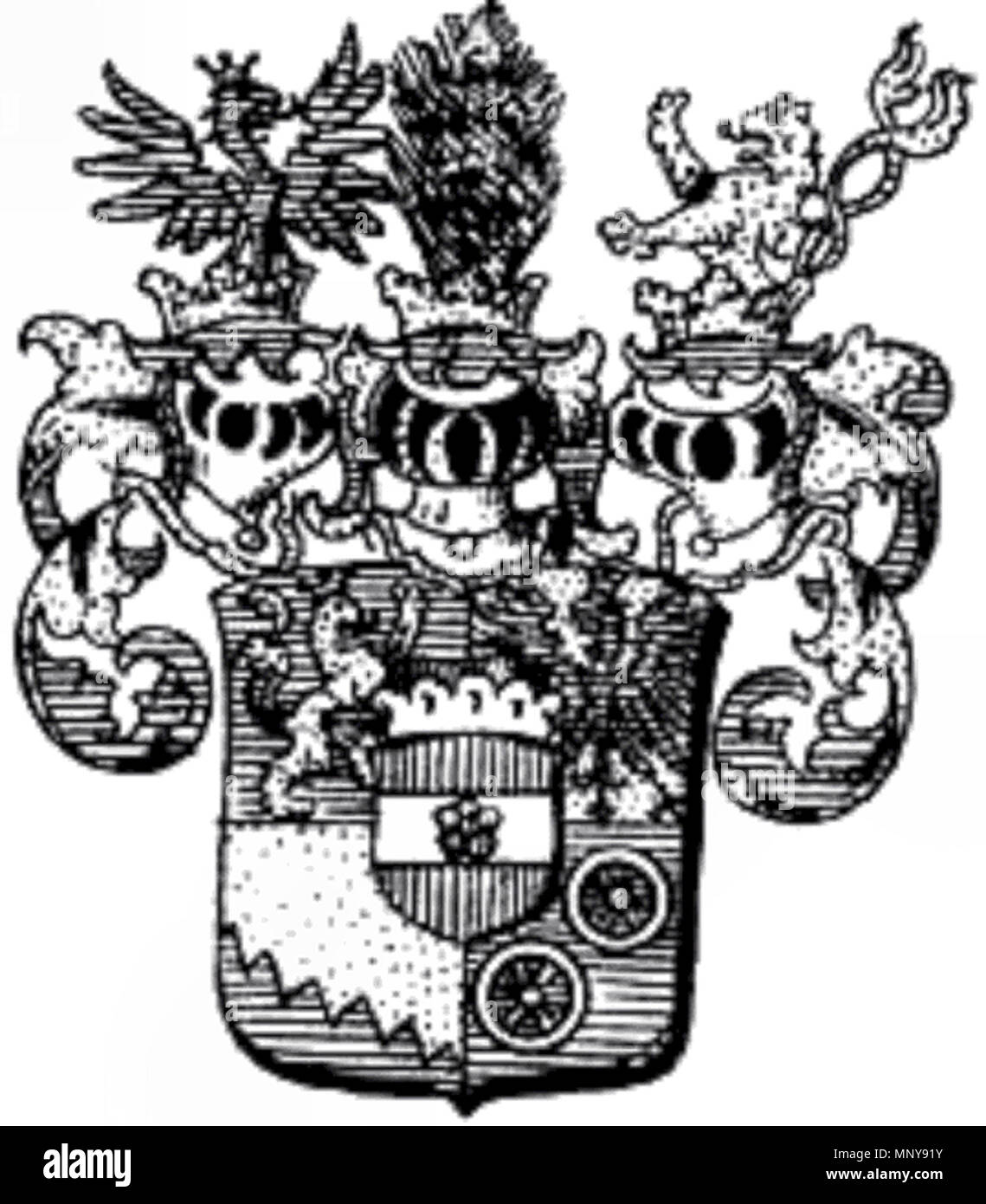 . Deutsch Wappen der Freiherren von Gaschin 1633 . 1633/1899