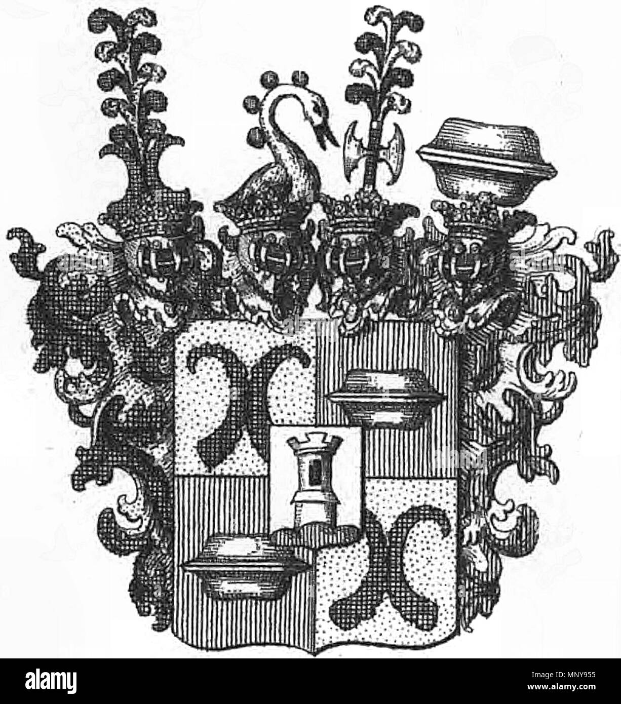 . Deutsch Wappen der Grafen von und zu Hohenwart . 1809 (Buch