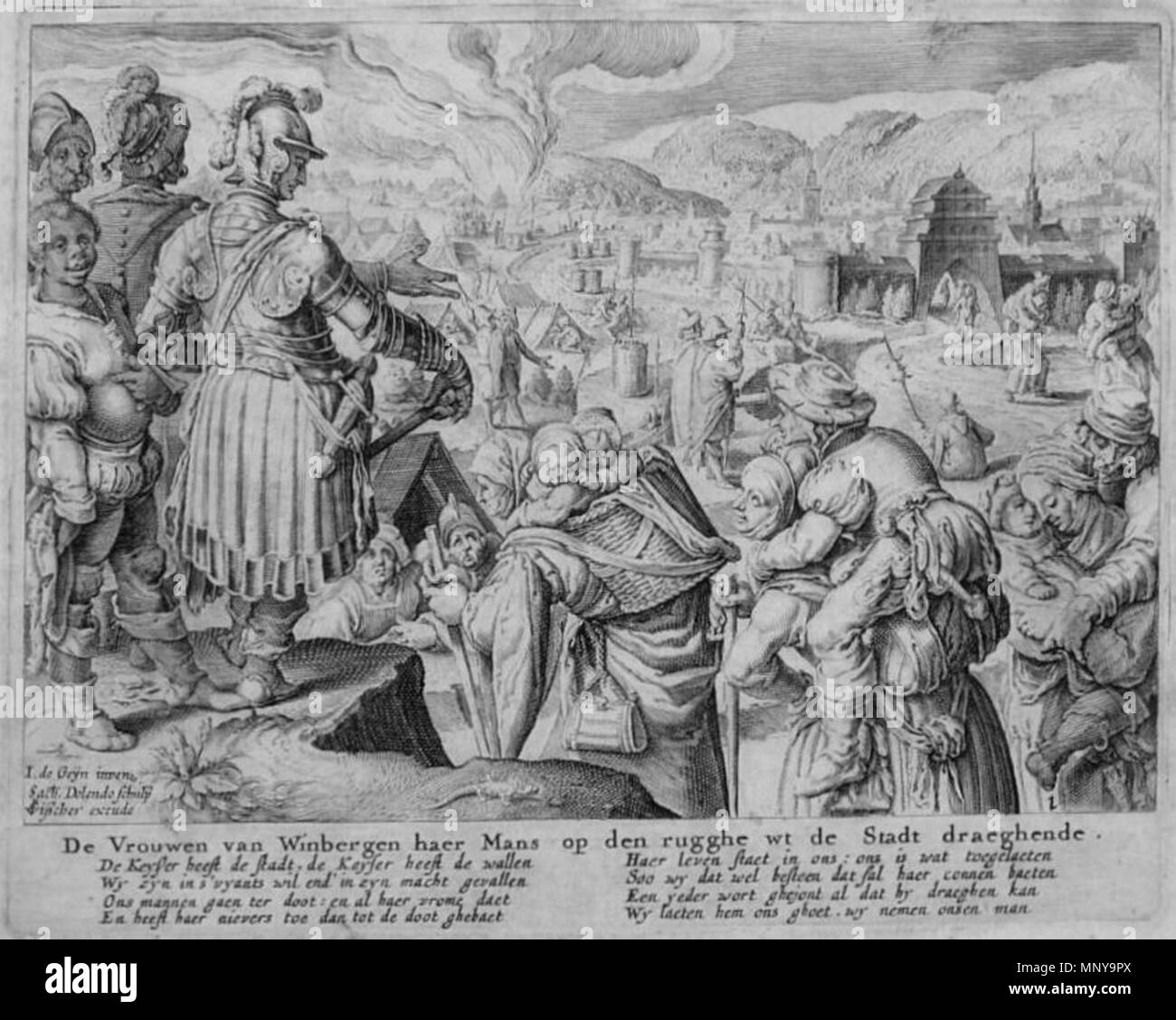 English The faithful wives of Weinsberg. Deutsch Die treuen Weiber