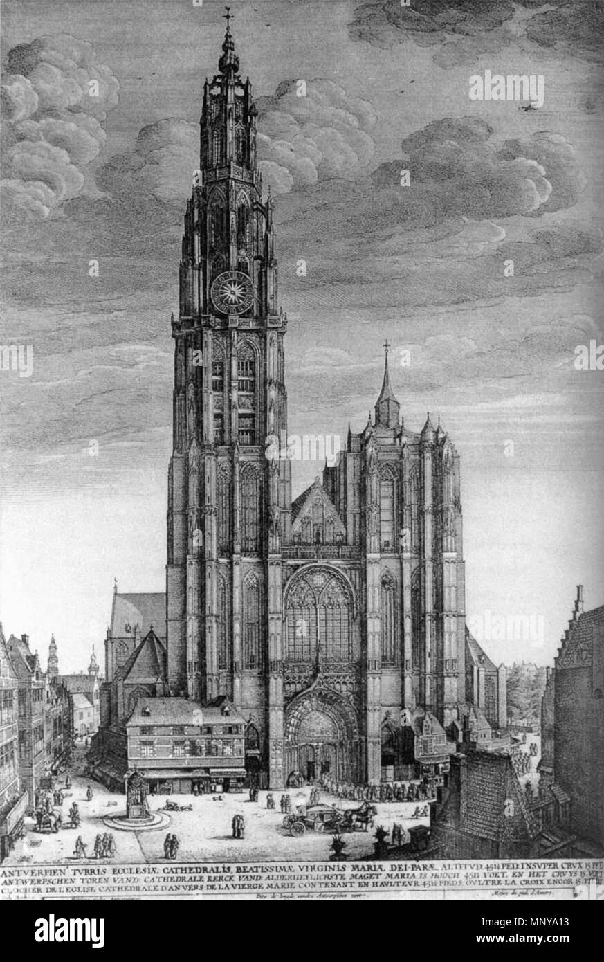 Antwerp Cathedral   1649.   1255 Wenzel Hollar - Antwerp Cathedral - WGA11627 Stock Photo