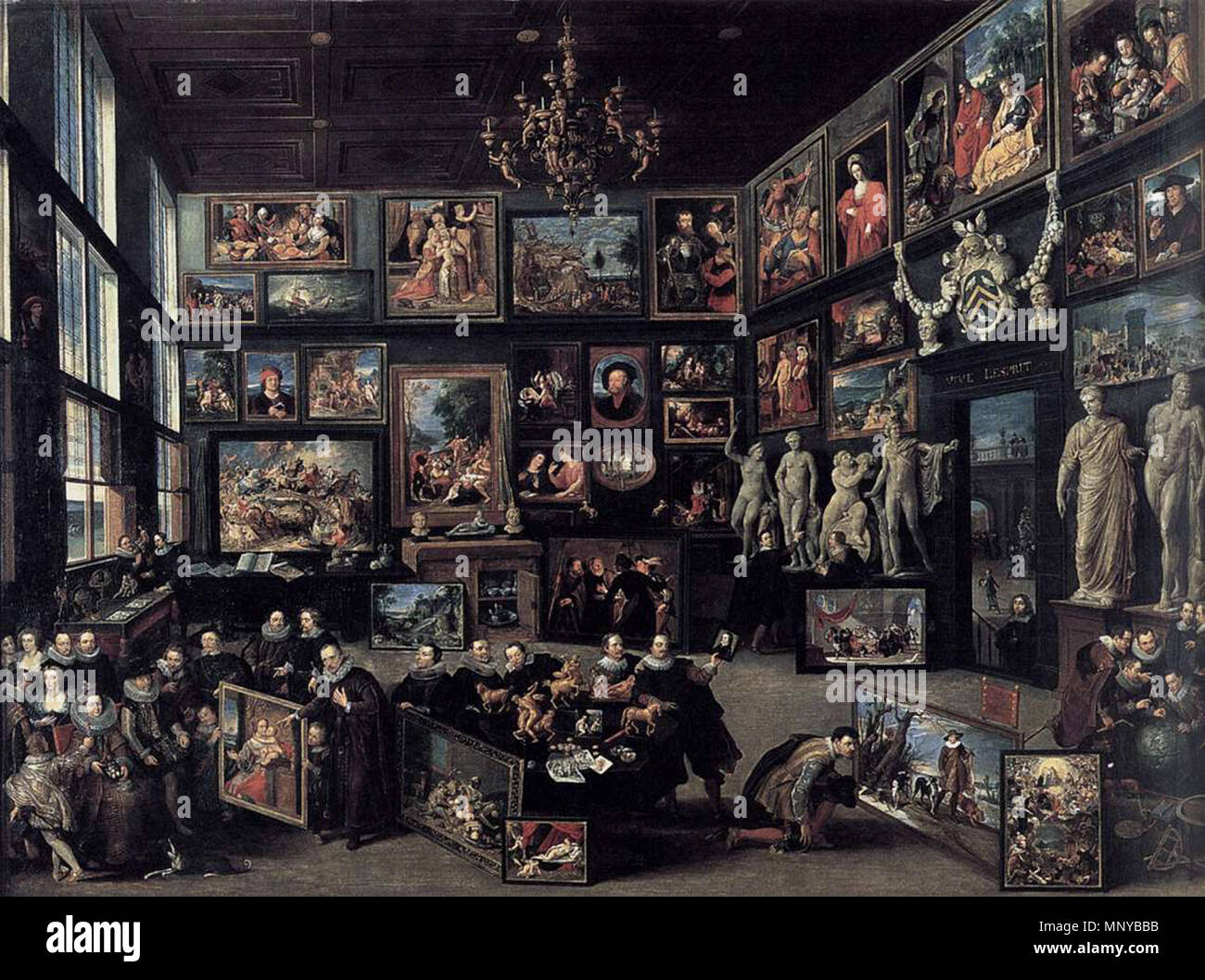 The Gallery of Cornelis van der Geest   1628.   1261 Willem van Haecht - The Gallery of Cornelis van der Geest - WGA11027 Stock Photo
