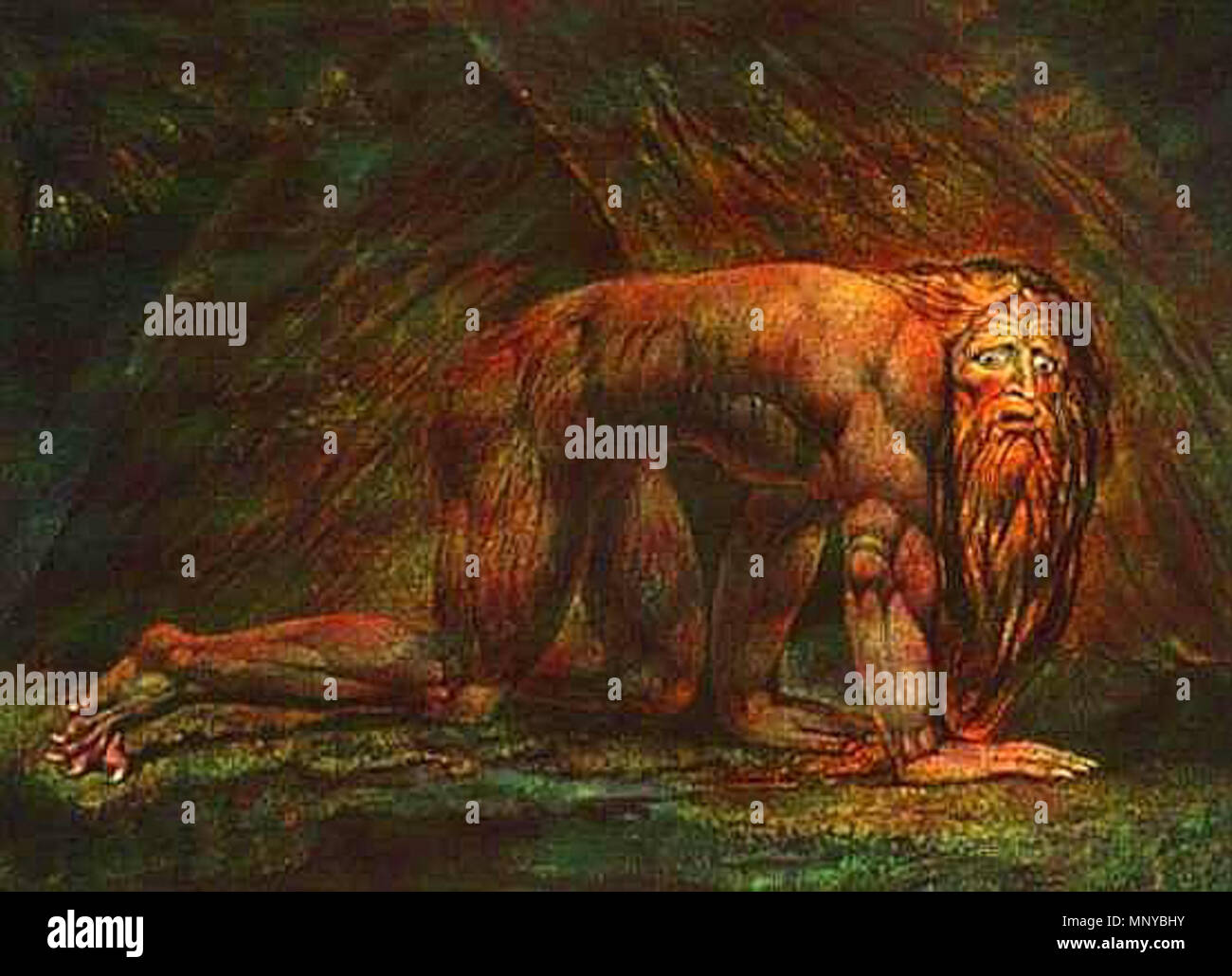 Nebukadnezar   1795.   1262 William Blake - Nebukadnezar Stock Photo