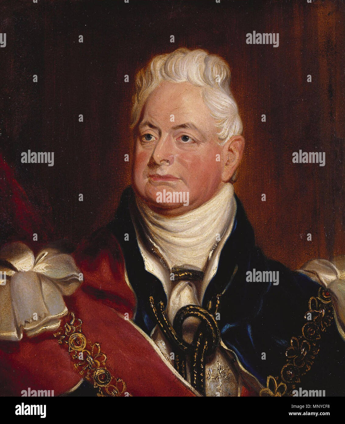 .  English: Portrait of William IV . circa 1850.   1266 William IV of Great Britain c. 1850 Stock Photo