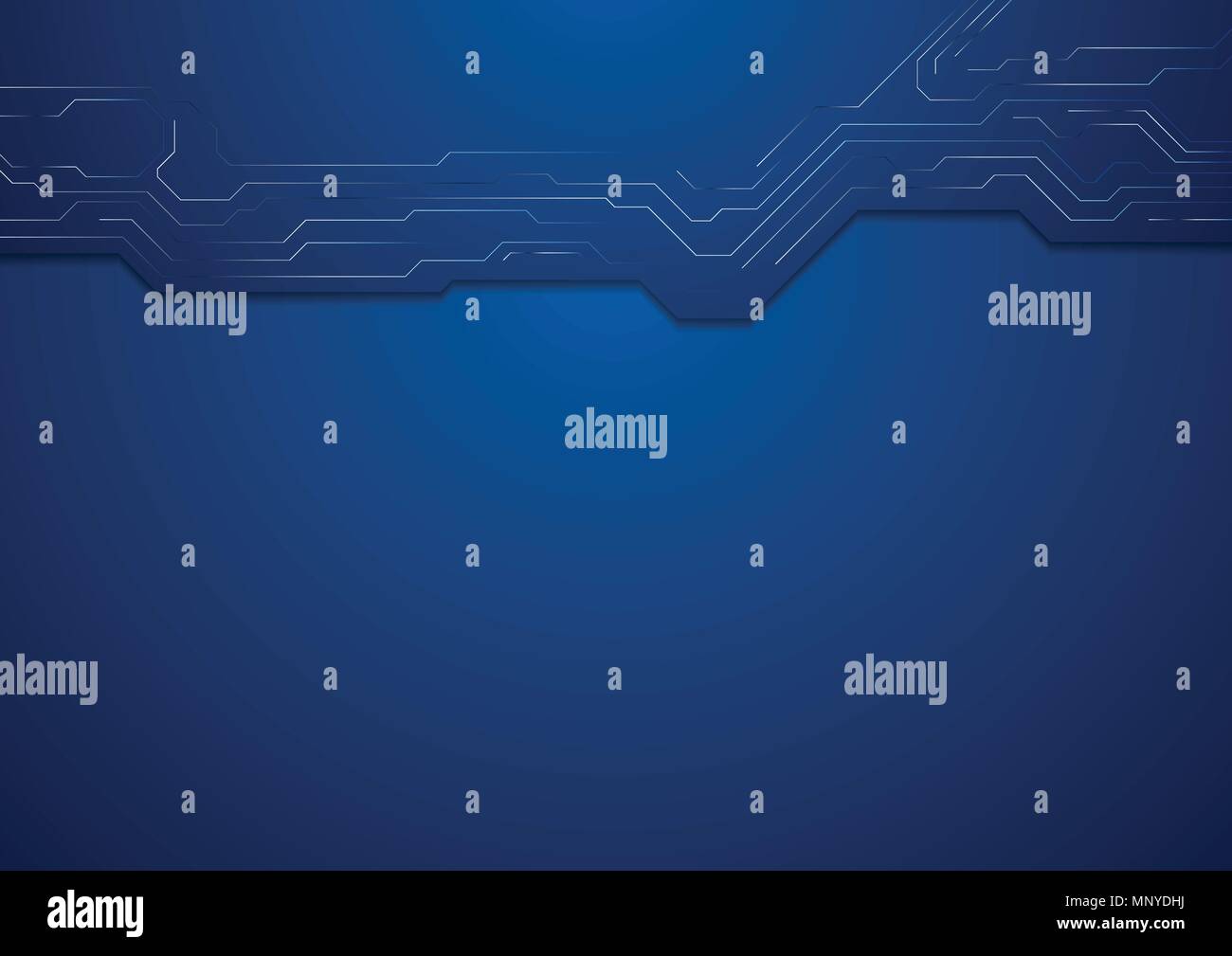 Dark blue hi-tech circuit board background. Vector graphic design Stock ...