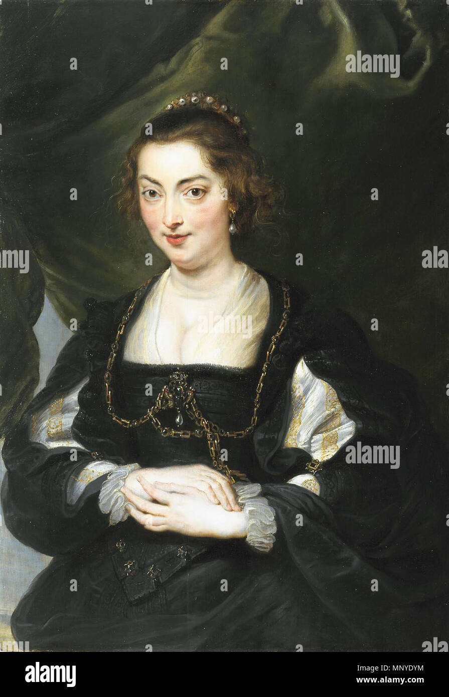 Portrait of a young woman. Alternative title(s): Portrait of Isabella Brandt [old title]  circa 1620-1630.   1273 Workshop of Peter Paul Rubens 003 Stock Photo