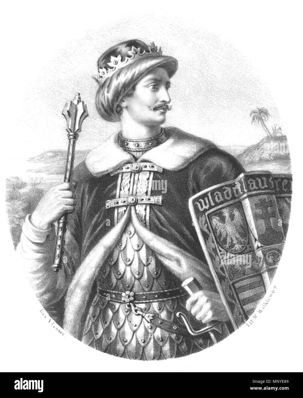 None 1275 Władysław III Warneńczyk by Aleksander Lesser Stock Photo