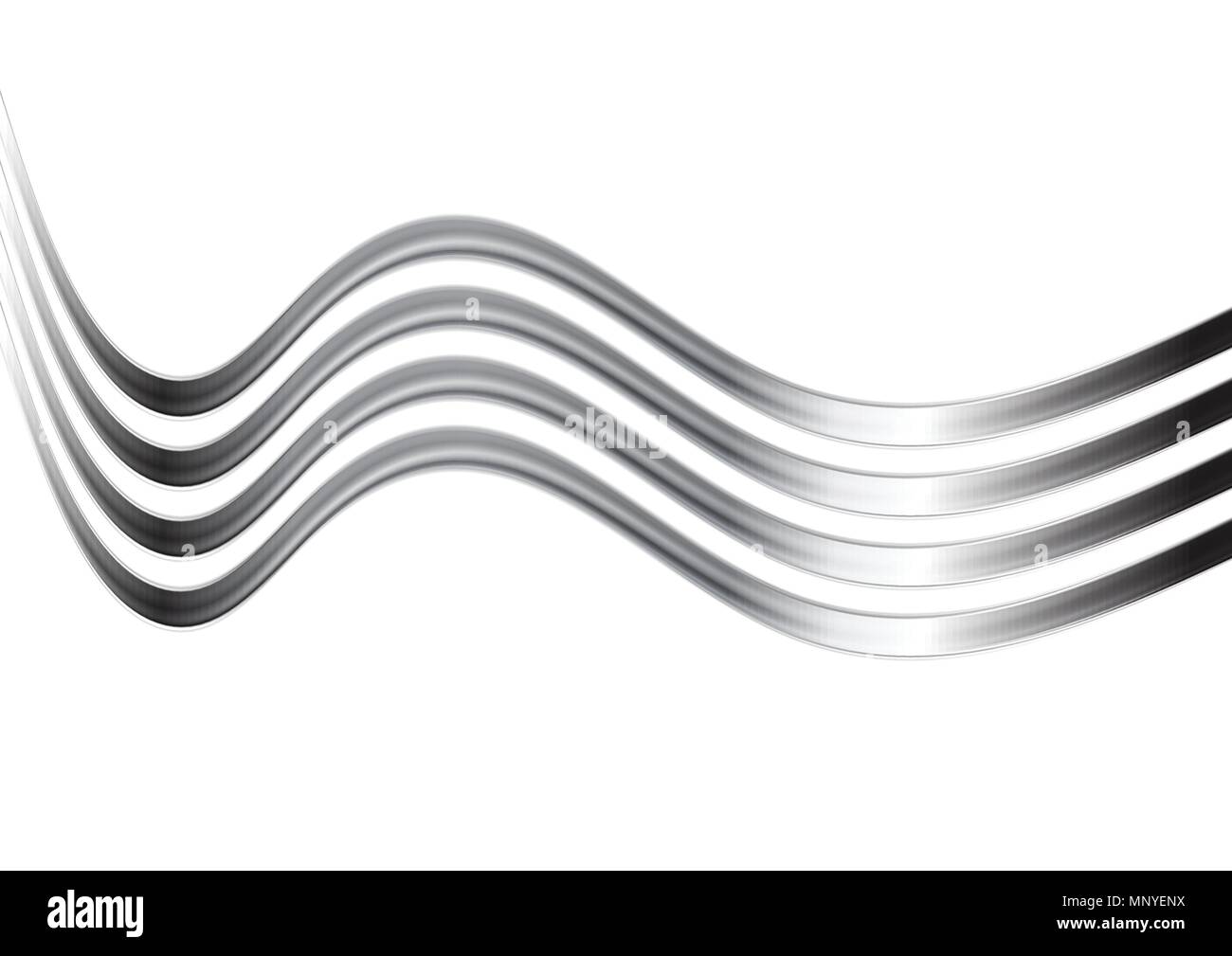 Silver metal waves abstract background. Vector design illustration