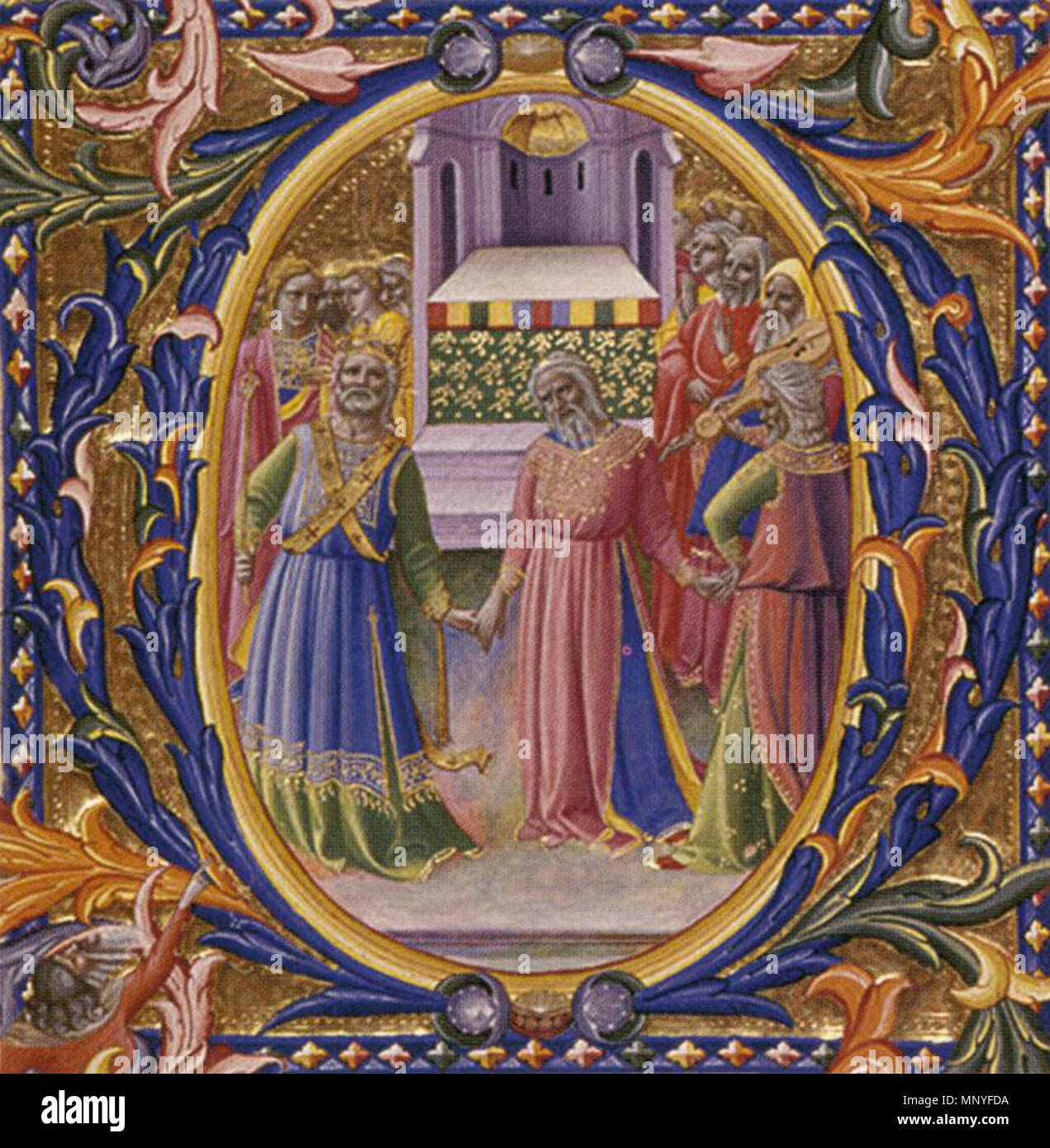 The Dance of King David before the Ark of the Covenant   between 1450 and 1455.   1281 Zanobi Strozzi - The Dance of King David before the Ark of the Covenant - WGA21939 Stock Photo