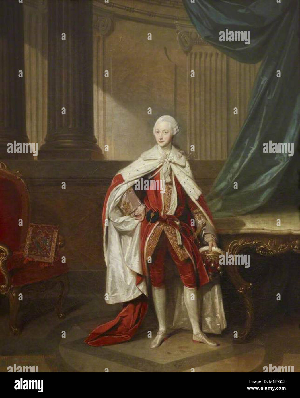 . Portrait of George William Hervey, 2nd Earl of Bristol (1721-1775) . between circa 1765 and circa 1766.   1285 Zoffany - George William Hervey, 2nd Earl of Bristol Stock Photo