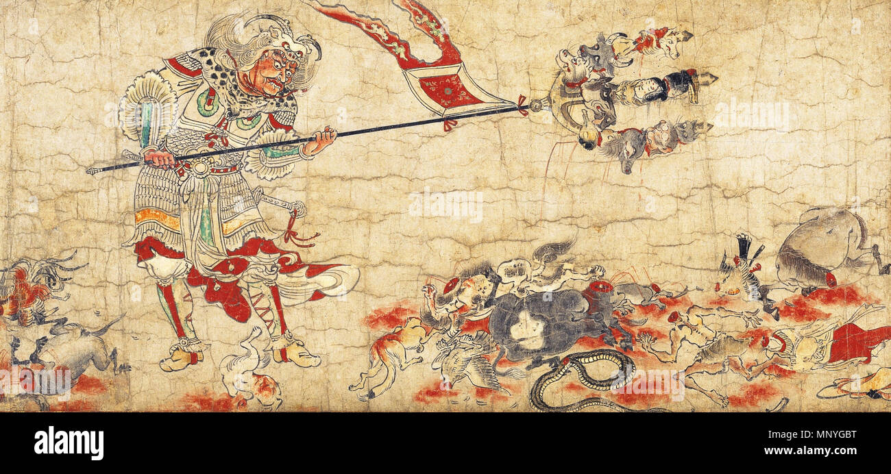 English Sendan Kendatsuba 日本語 栴檀乾闥婆 せんだんけんだつば Francais Sendankendatsuba 12th Century 1286 Extermination Of Evil Sendan Kendatsuba Crop Stock Photo Alamy