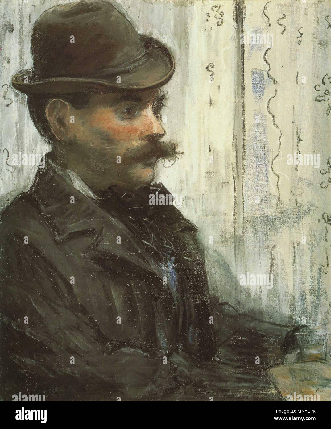 1288 Édouard Manet - Homme au Chapeau Rond Stock Photo