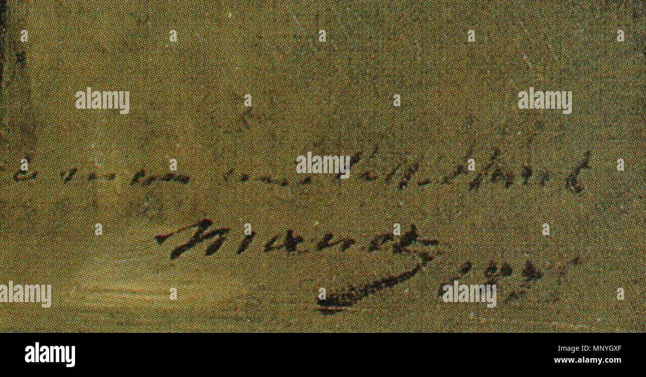 1289 Édouard Manet - Portrait de l'abbé Hurel (Detail of signature ...