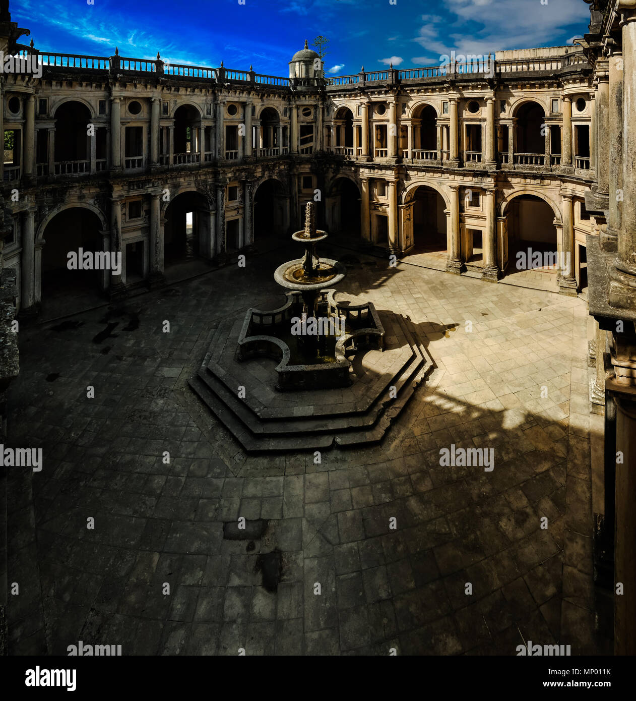 Patio of Templar church of the Convent of the Order of Christ, Tomar ...