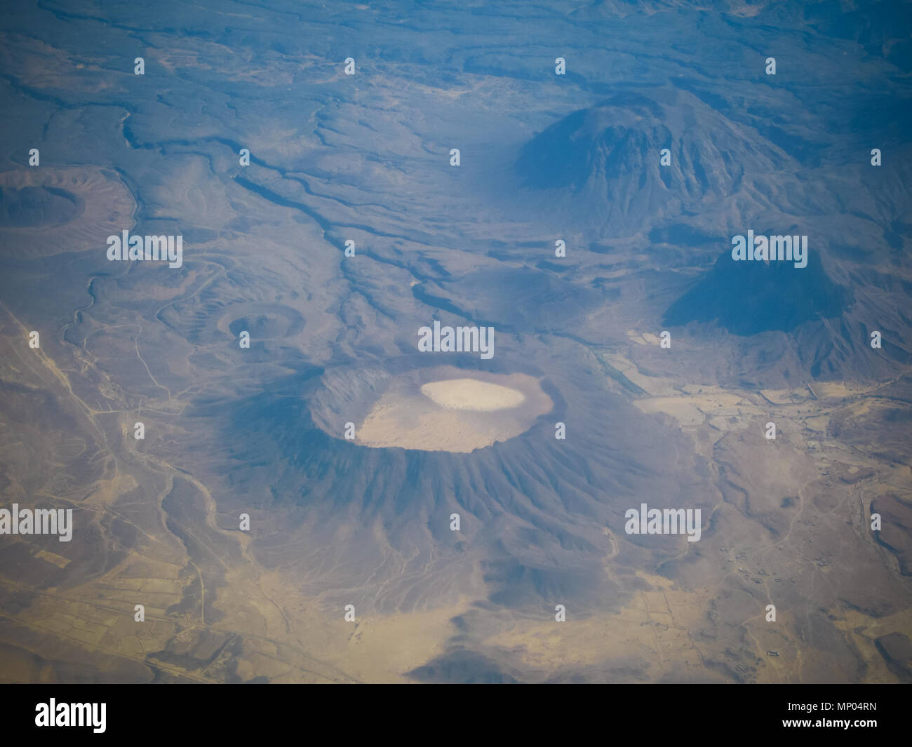 Aerial view to wadi Hadhramaut in Yemen Stock Photo