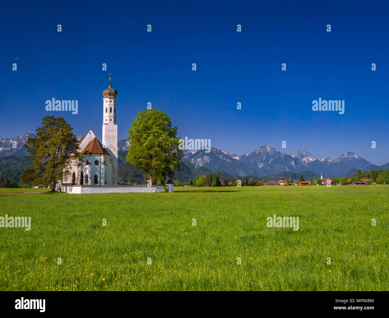 Pilgrimage church of St. Coloman, Fuessen, Ostallgaeu, Allgaeu region ...
