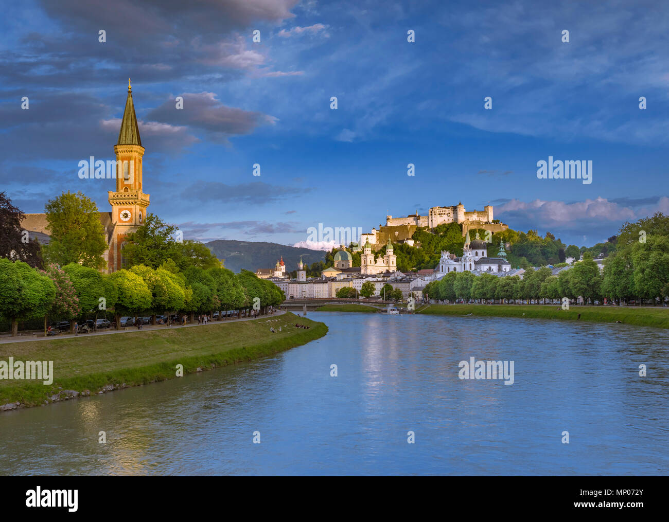 Historic town centre of Salzburg, Austria, Europe Stock Photo