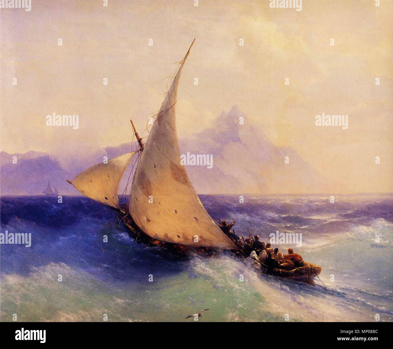 etude - seascape with ship on sea Sea Oil Ivan Constantinovich Aivazovsky
