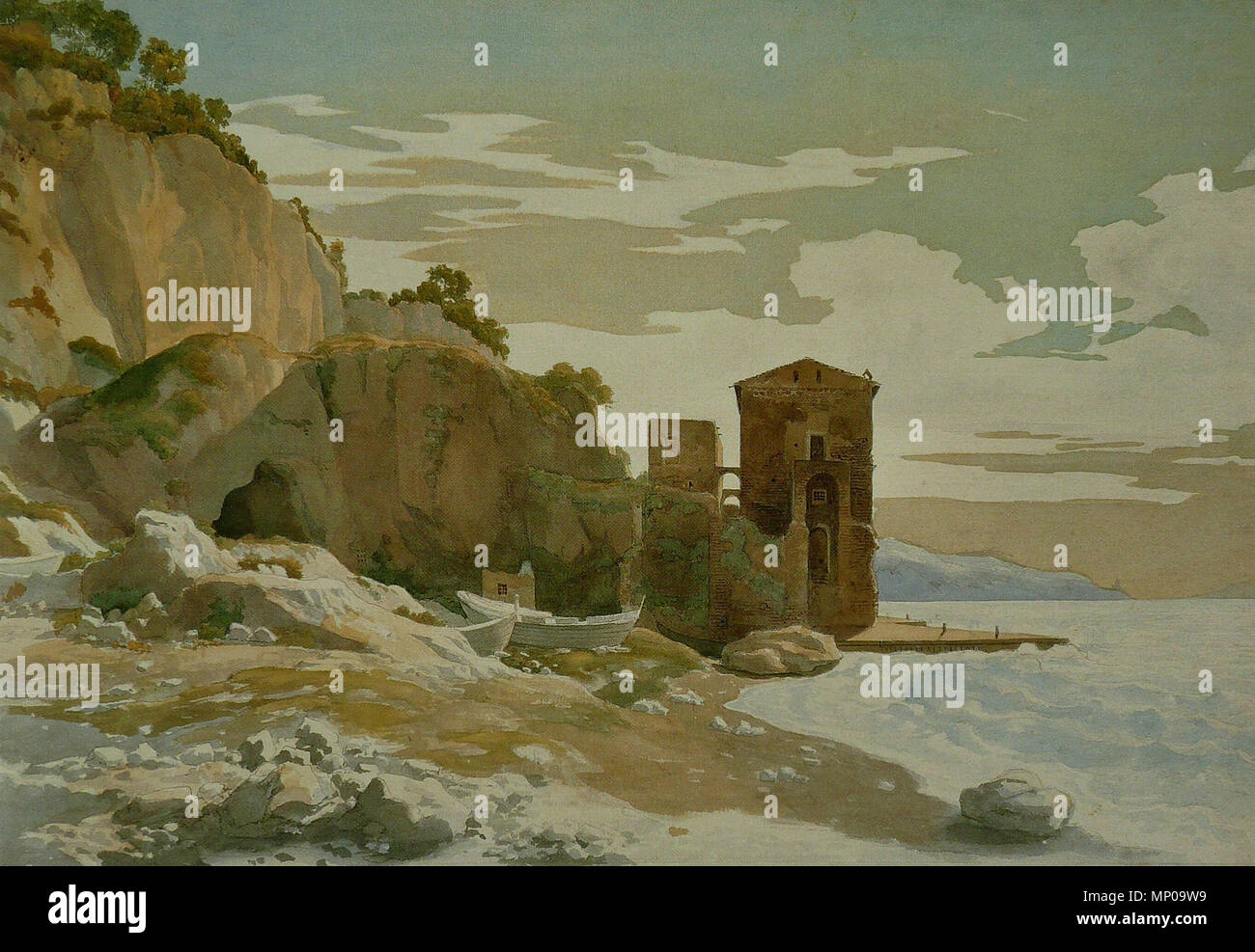 English Marina Piccola, Sorrento Français Marina Piccola à Sorrente 1825. 725 Johann Heinrich