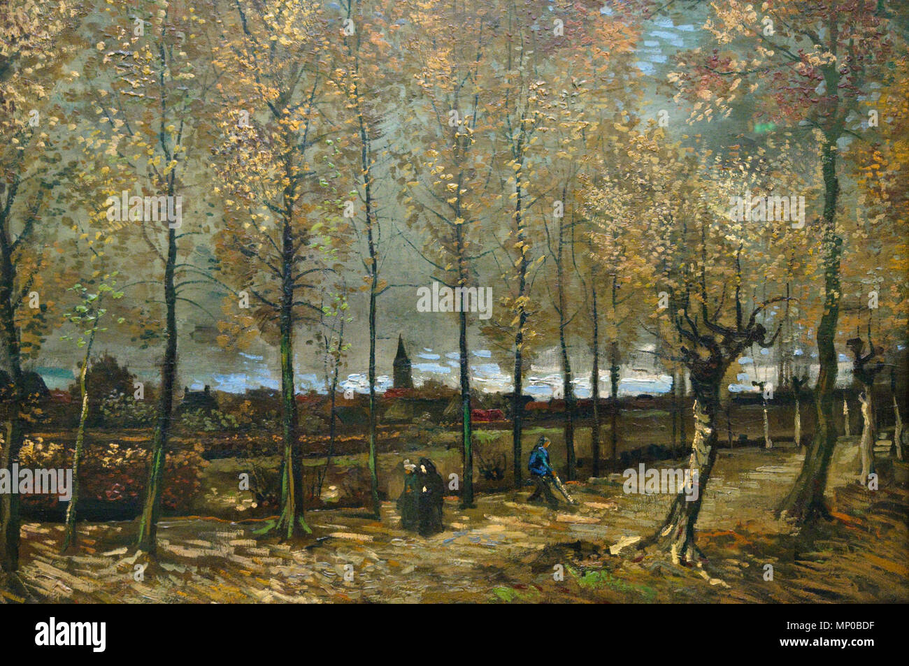 Populierenlaan bij Nuenen, Vincent van Gogh (1885) 1223 WLANL - thedogg -  Populierenlaan bij Nuenen, Vincent van Gogh (1885 Stock Photo - Alamy