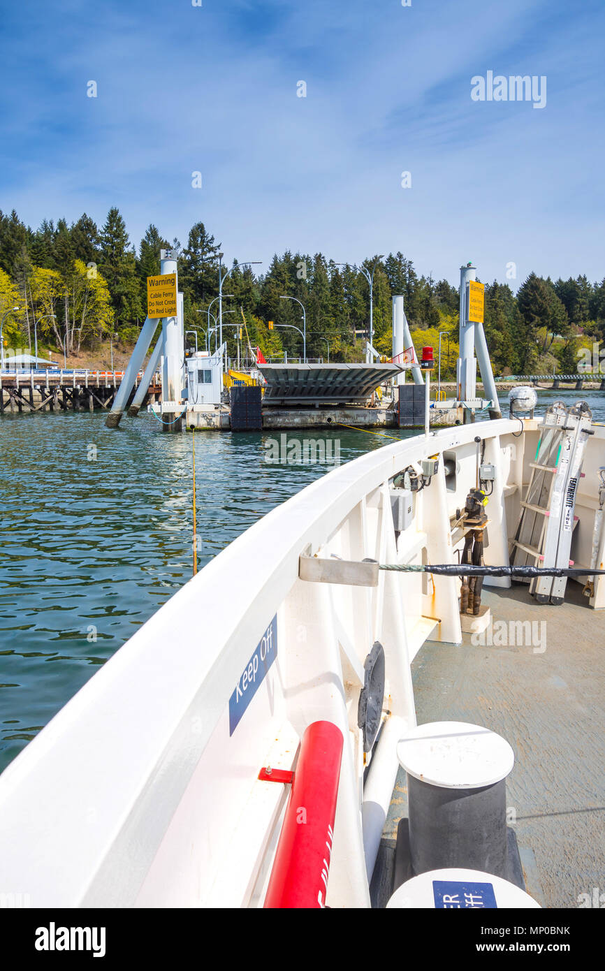 Cable ferry terminal, Denman Island, BC, Canada Stock Photo Alamy