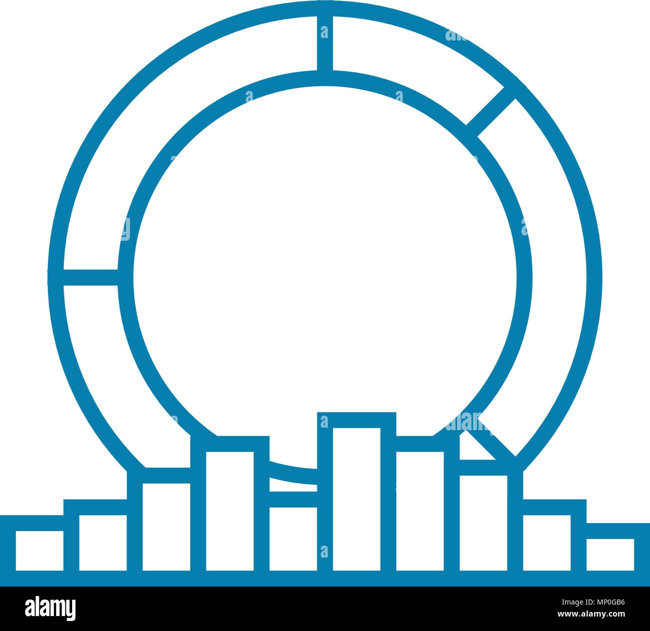 Analytical data linear icon concept. Analytical data line vector sign, symbol, illustration. Stock Vector