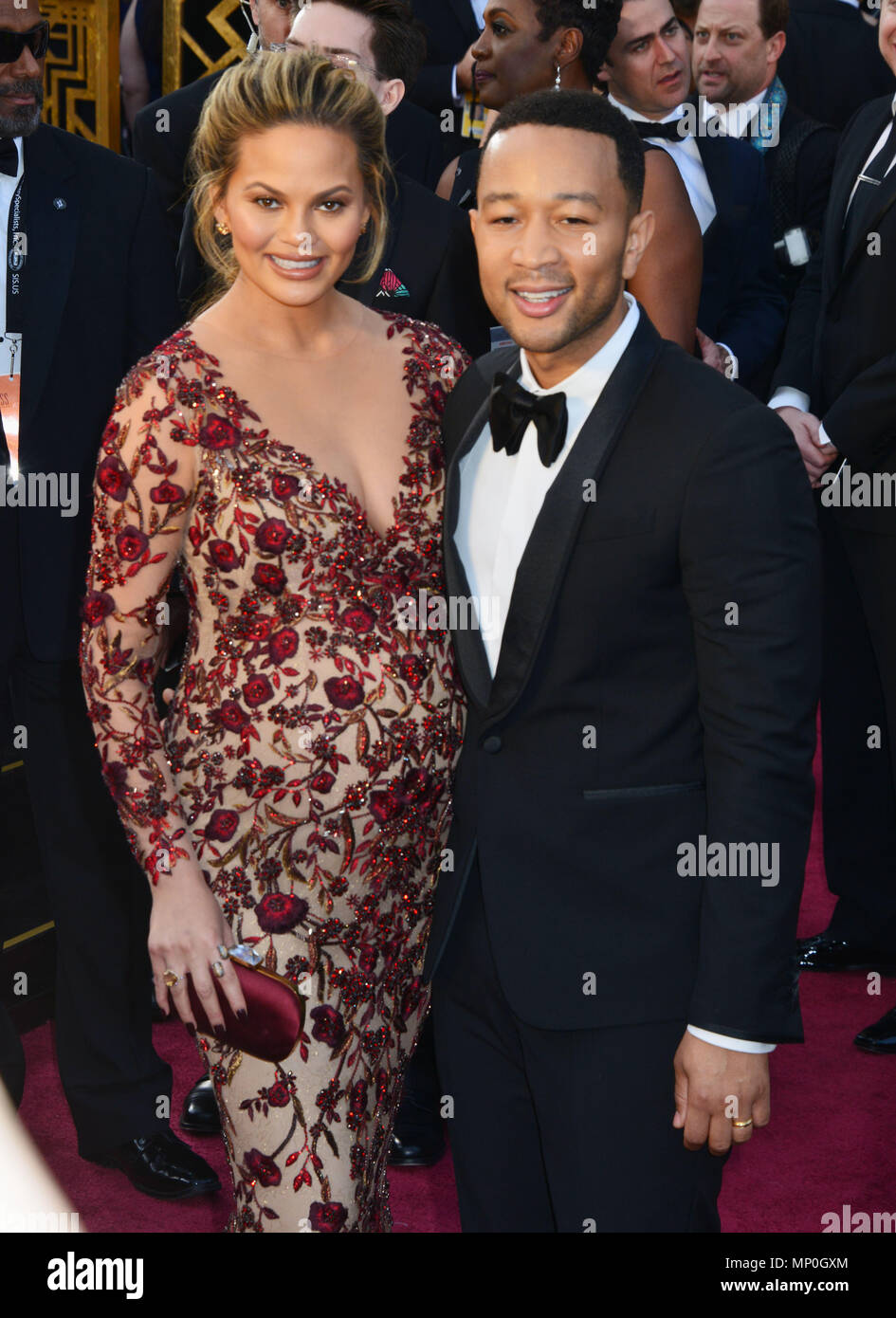 John Legend Chrissy Teigen 029 Arriving At The 88th Academy Awards Oscars 2016 At The Dolby