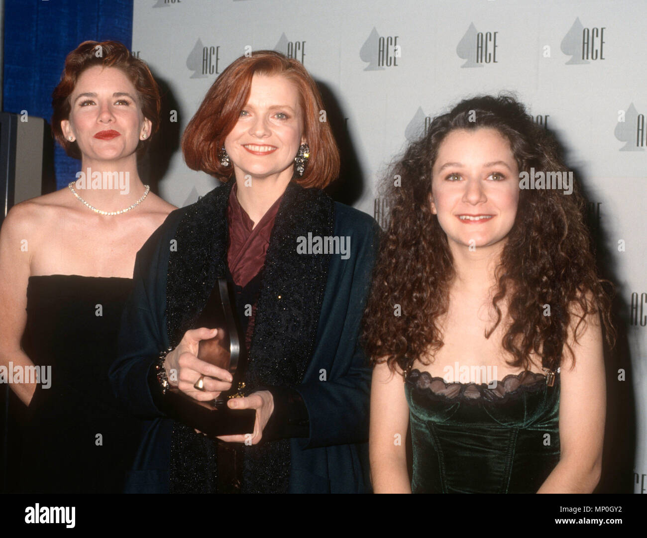 LOS ANGELES, CA - JANUARY 13: (L-R) Actresses Melissa Gilbert, Blair Brown  and Sara Gilbert and Melissa Gilbert attend the 12th Annual National  CableACE Awards on January 13, 1991 at the Wiltern