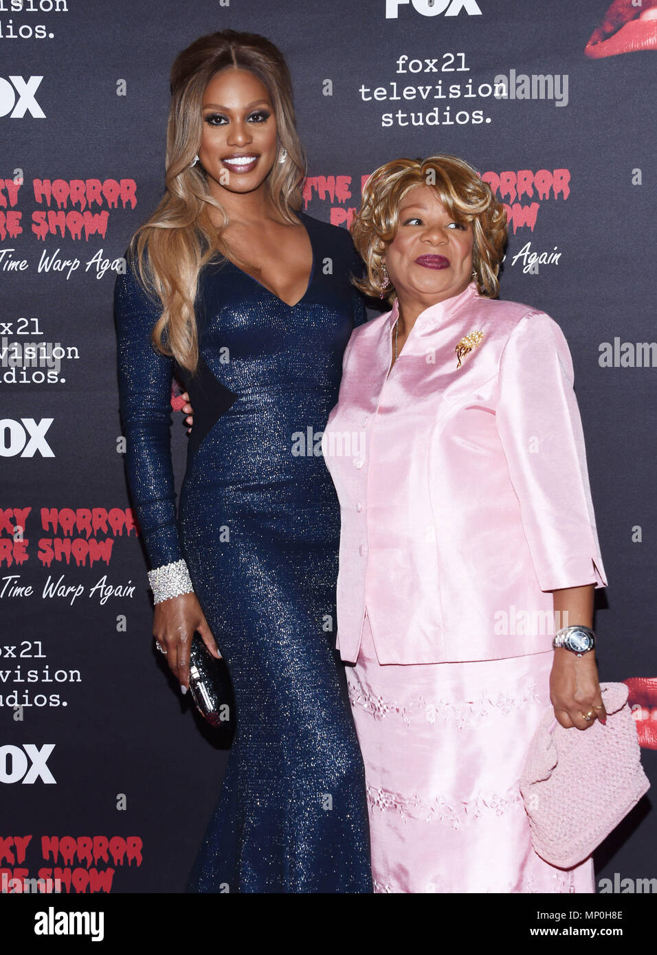 Laverne Cox and mom Gloria Cox 061 at the Fox Television premiere of 'The  Rocky Horror Picture Show' at the Roxy. in Los Angeles. October 13,  2016.Laverne Cox and mom Gloria Cox