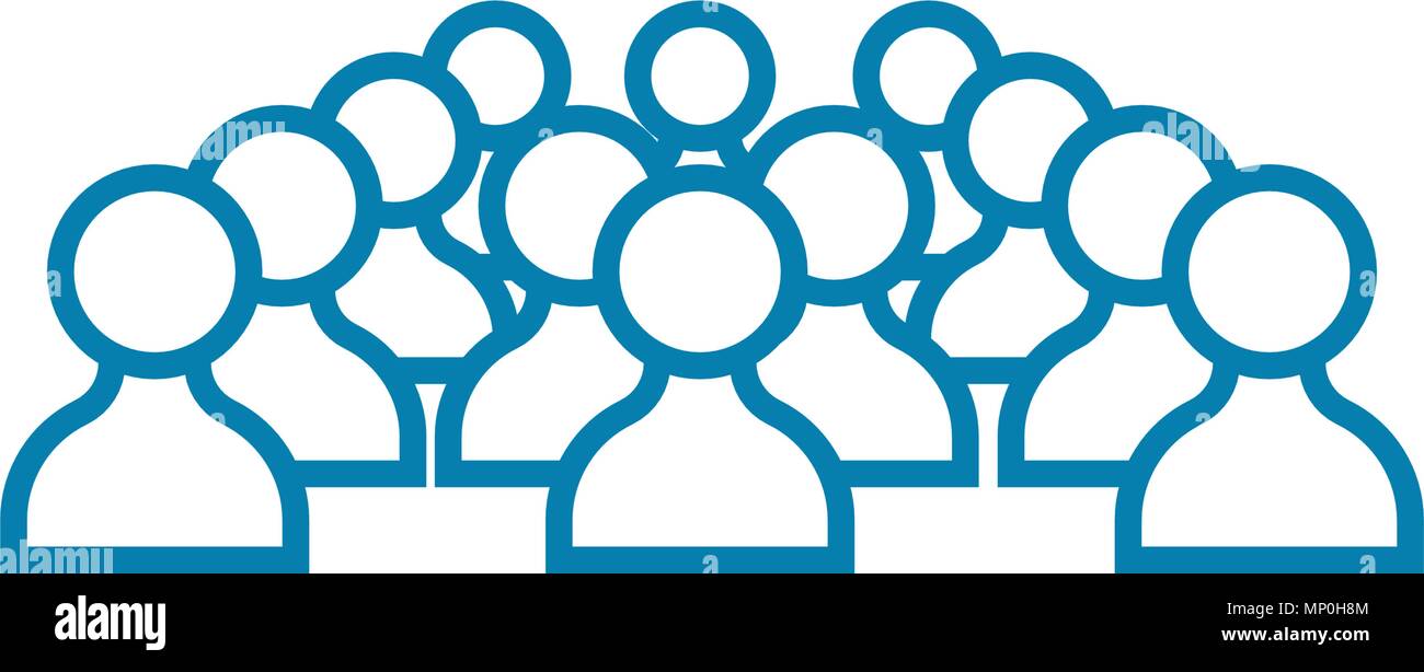 Conference participants linear icon concept. Conference participants