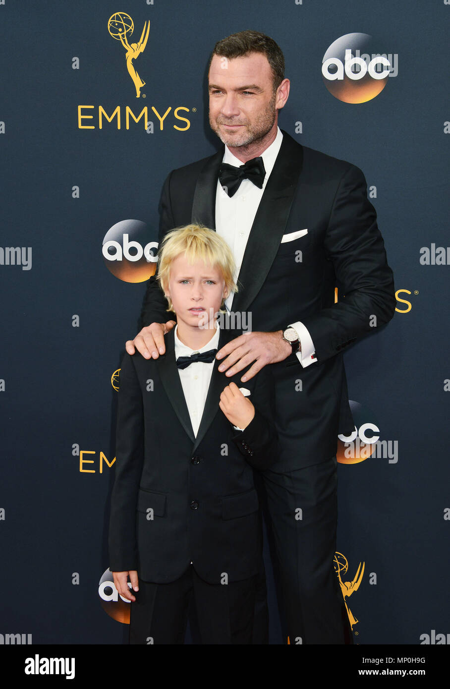 Liev Schreiber, Alexander Schreiber 070 at the 68th Emmy Awards 2016 at the Microsoft Theatre in Los Angeles. September 18, 2016.Liev Schreiber, Alexander Schreiber 070 ------------- Red Carpet Event, Vertical, USA, Film Industry, Celebrities,  Photography, Bestof, Arts Culture and Entertainment, Topix Celebrities fashion /  Vertical, Best of, Event in Hollywood Life - California,  Red Carpet and backstage, USA, Film Industry, Celebrities,  movie celebrities, TV celebrities, Music celebrities, Photography, Bestof, Arts Culture and Entertainment,  Topix, vertical,  family from from the year , 2 Stock Photo