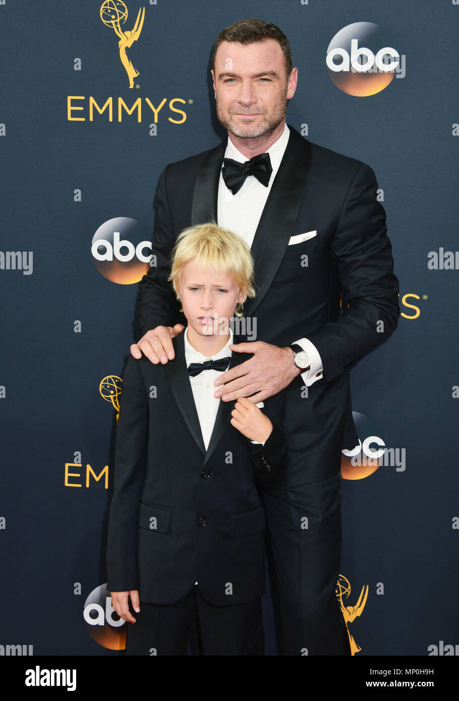 Liev Schreiber, Alexander Schreiber 071 at the 68th Emmy Awards 2016 at the Microsoft Theatre in Los Angeles. September 18, 2016.Liev Schreiber, Alexander Schreiber 071 ------------- Red Carpet Event, Vertical, USA, Film Industry, Celebrities,  Photography, Bestof, Arts Culture and Entertainment, Topix Celebrities fashion /  Vertical, Best of, Event in Hollywood Life - California,  Red Carpet and backstage, USA, Film Industry, Celebrities,  movie celebrities, TV celebrities, Music celebrities, Photography, Bestof, Arts Culture and Entertainment,  Topix, vertical,  family from from the year , 2 Stock Photo
