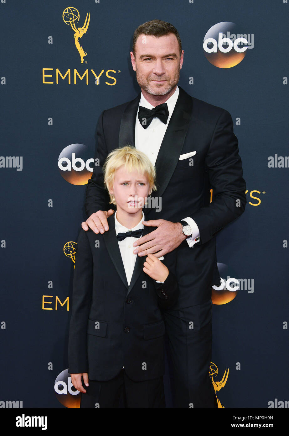 Liev Schreiber, Alexander Schreiber 073 at the 68th Emmy Awards 2016 at the Microsoft Theatre in Los Angeles. September 18, 2016.Liev Schreiber, Alexander Schreiber 073 ------------- Red Carpet Event, Vertical, USA, Film Industry, Celebrities,  Photography, Bestof, Arts Culture and Entertainment, Topix Celebrities fashion /  Vertical, Best of, Event in Hollywood Life - California,  Red Carpet and backstage, USA, Film Industry, Celebrities,  movie celebrities, TV celebrities, Music celebrities, Photography, Bestof, Arts Culture and Entertainment,  Topix, vertical,  family from from the year , 2 Stock Photo