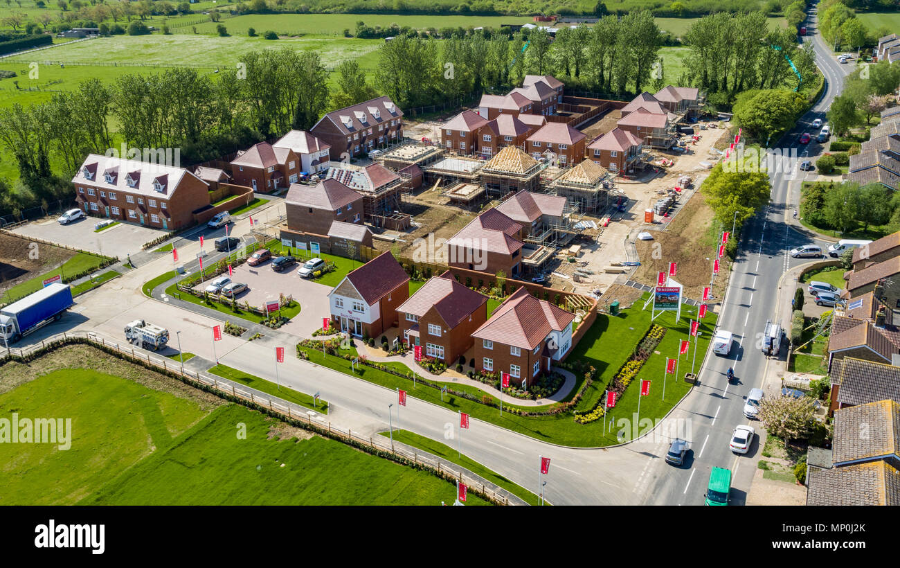 Aerial Views Of Redrow Homes Development Manor Park Located In 