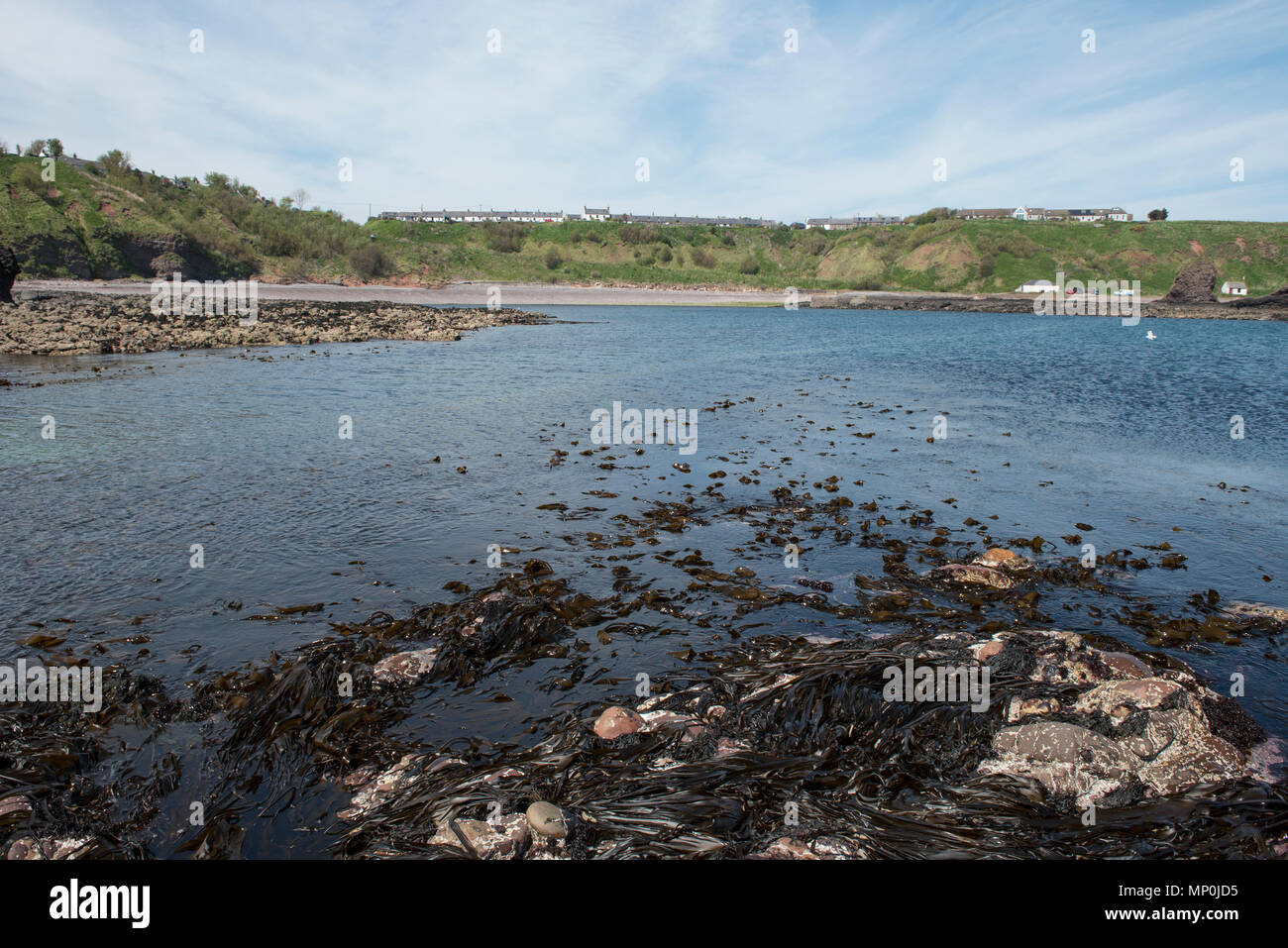 Catterline Bay, Aberdeenshire, Scotland Stock Photo