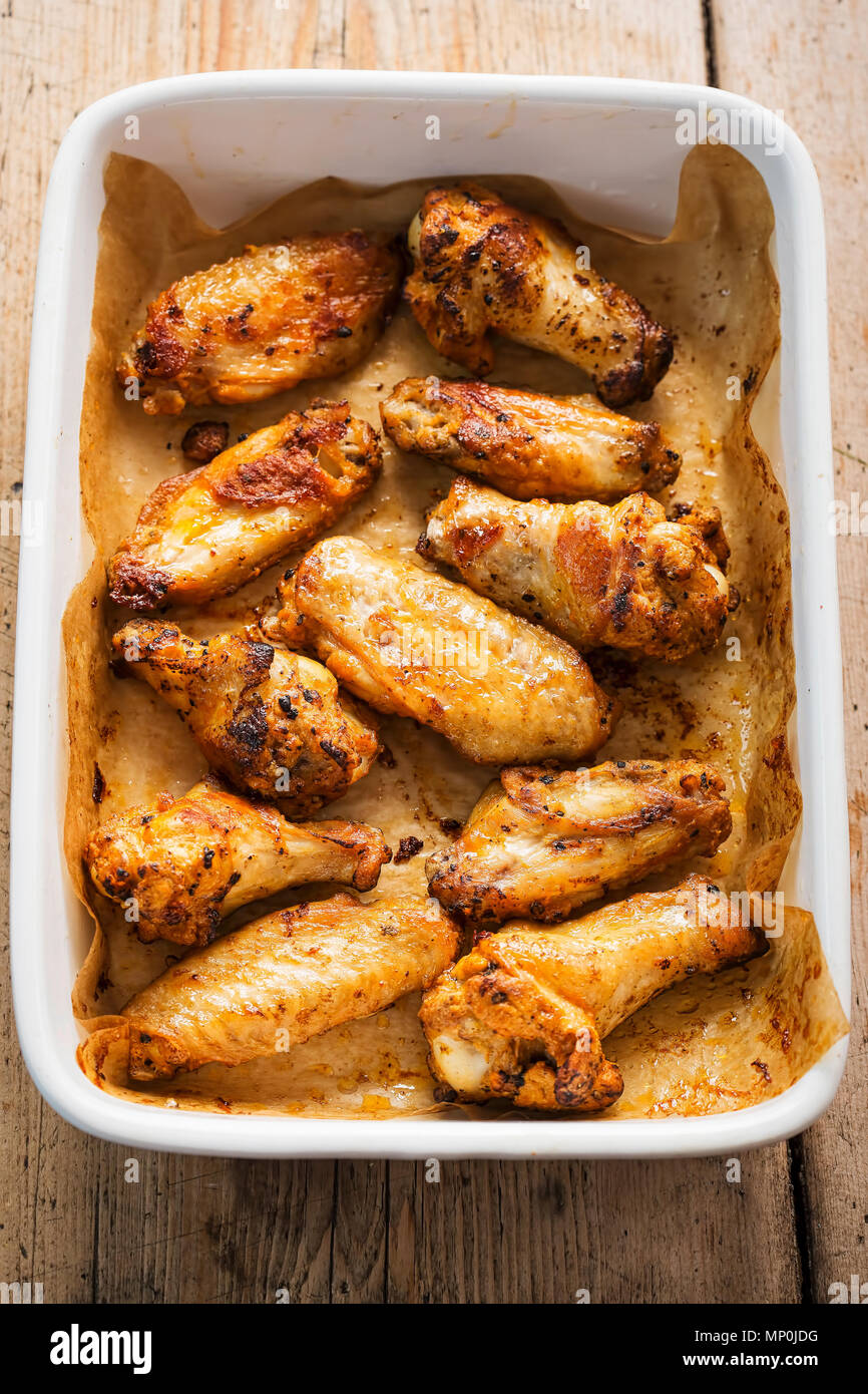 Buffalo glazed chicken wings Stock Photo Alamy