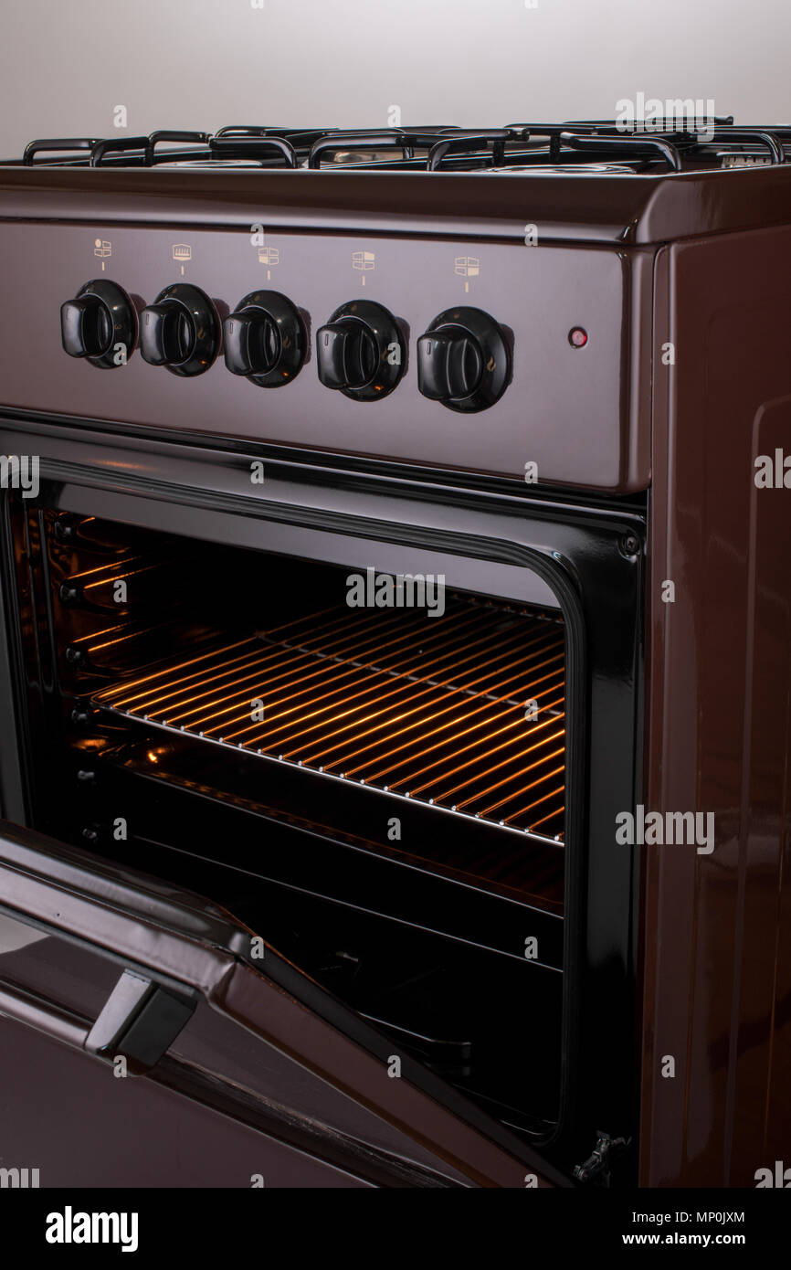 Modern hi-tek kitchen, oven with open door Stock Photo by ©starush