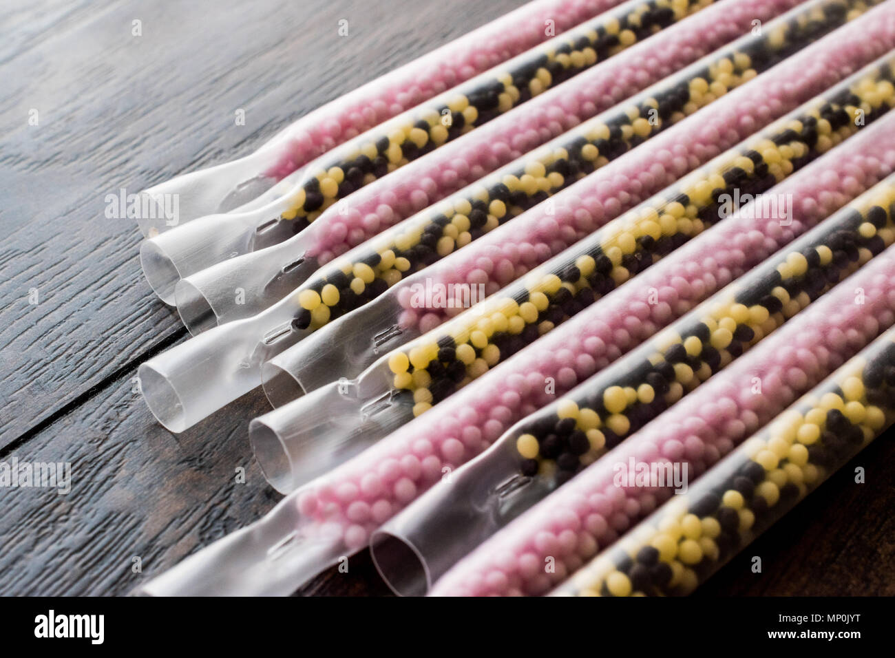 Milk Straw with Flavor Beads Encourage Milk Drinking for Children. Food Concept Stock Photo Alamy