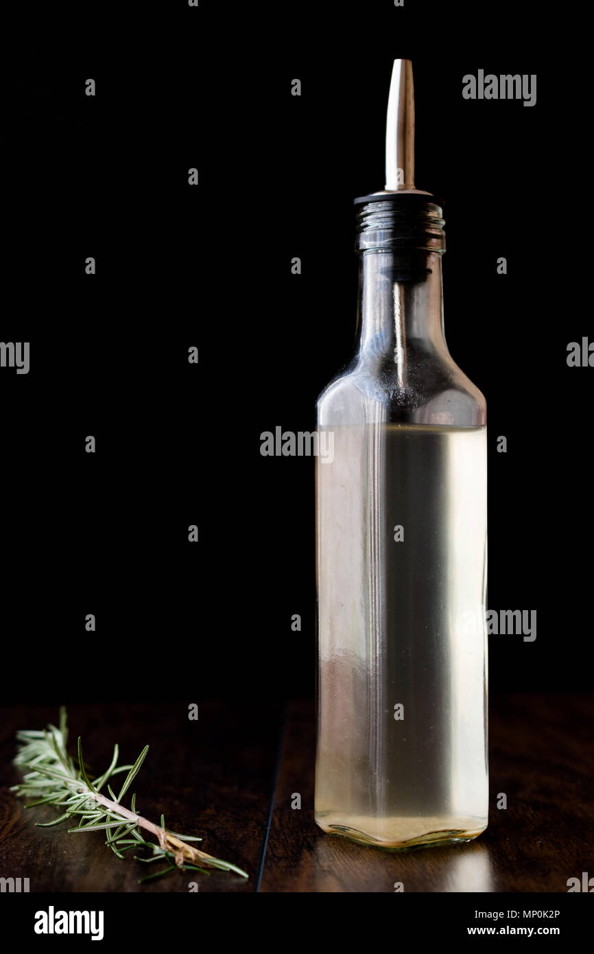 White Vinegar in bottle with rosemary. Organic Food Stock Photo Alamy