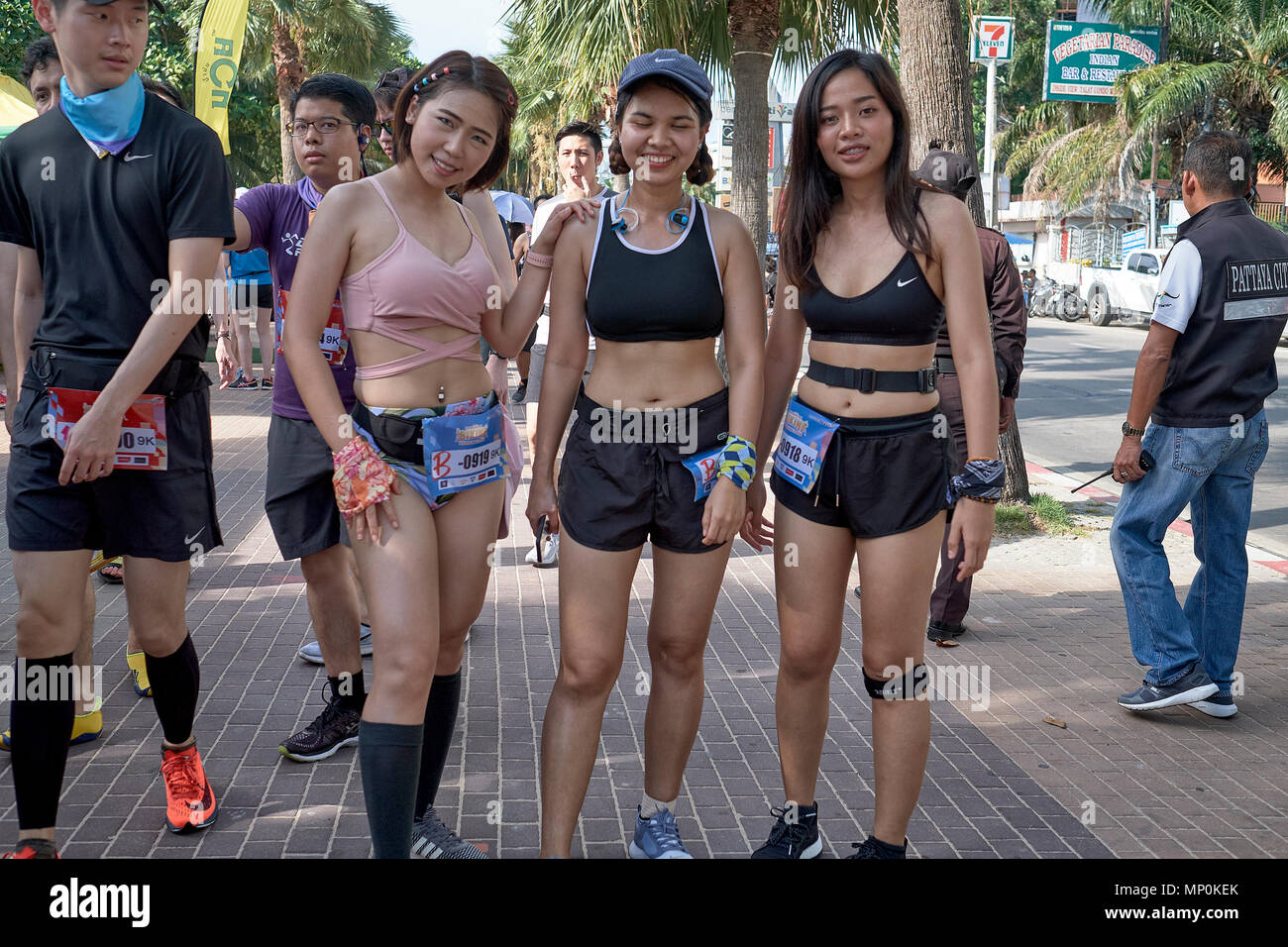 Fun Run and colourful female competitors, Pattaya, Thailand, 2018 Stock  Photo - Alamy