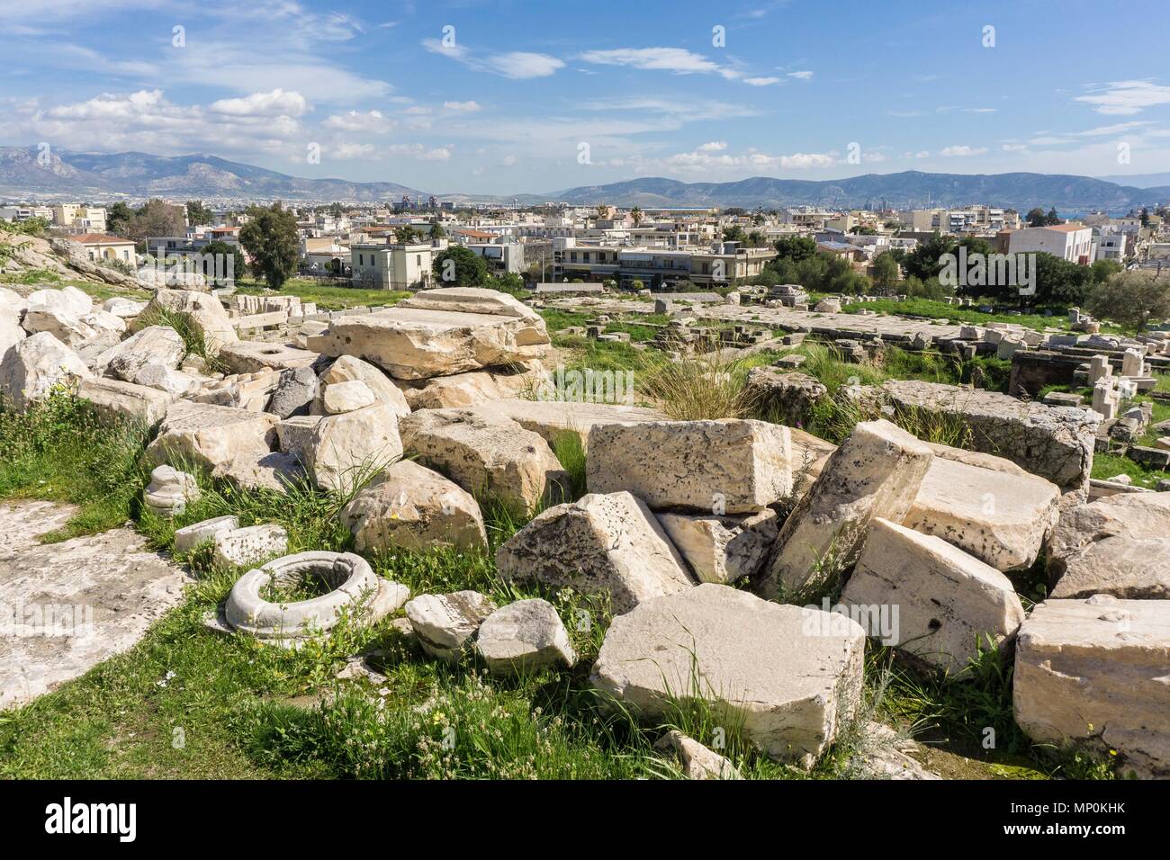 Archaeological site of Eleusis (Eleusina). The Eleusinian Mysteries were also called, the most famous secret religious rite of the ancient Greece. Stock Photo