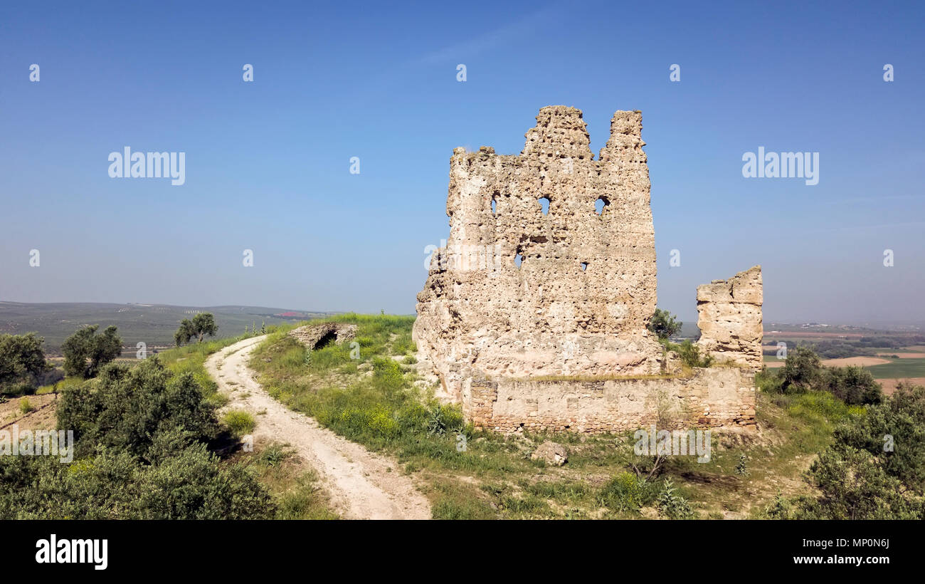 Castle of Huelgas, also known as castle of Estiviel is a castle of andalusi time, located in the municipality of Jabalquinto, province of Jaen, Spain Stock Photo