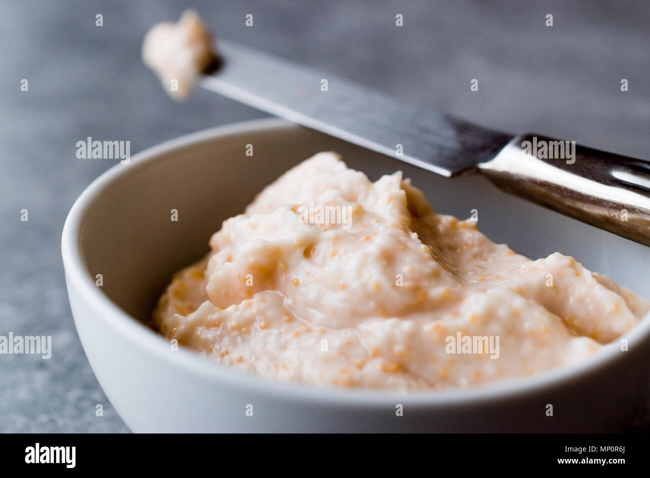 Fish Egg Paste Tarama made with Caviar / Taramasalata. Appetizer