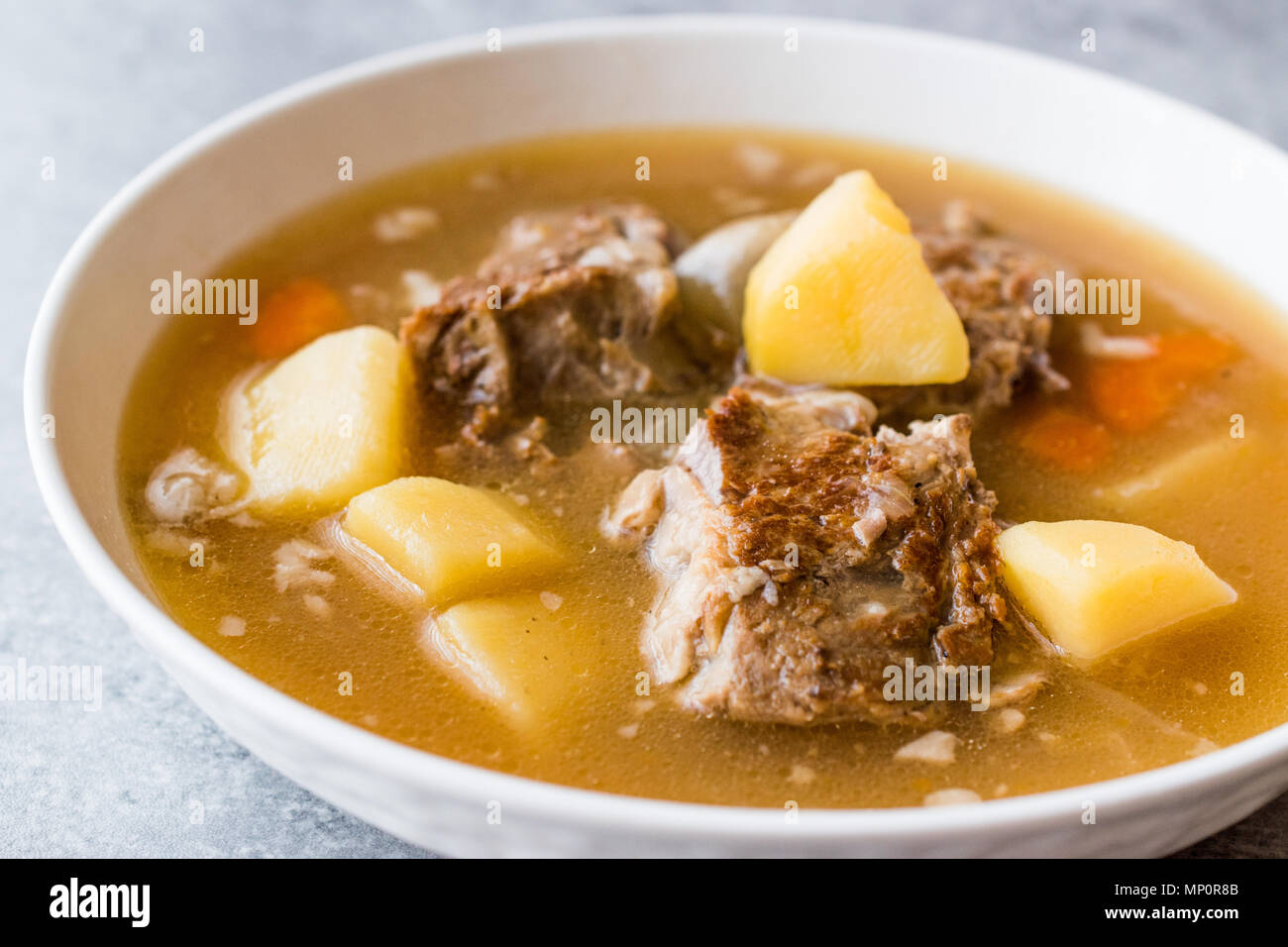 Turkish Kuzu Haslama / Lamb Stew with Potatoes and Carrot. Traditional