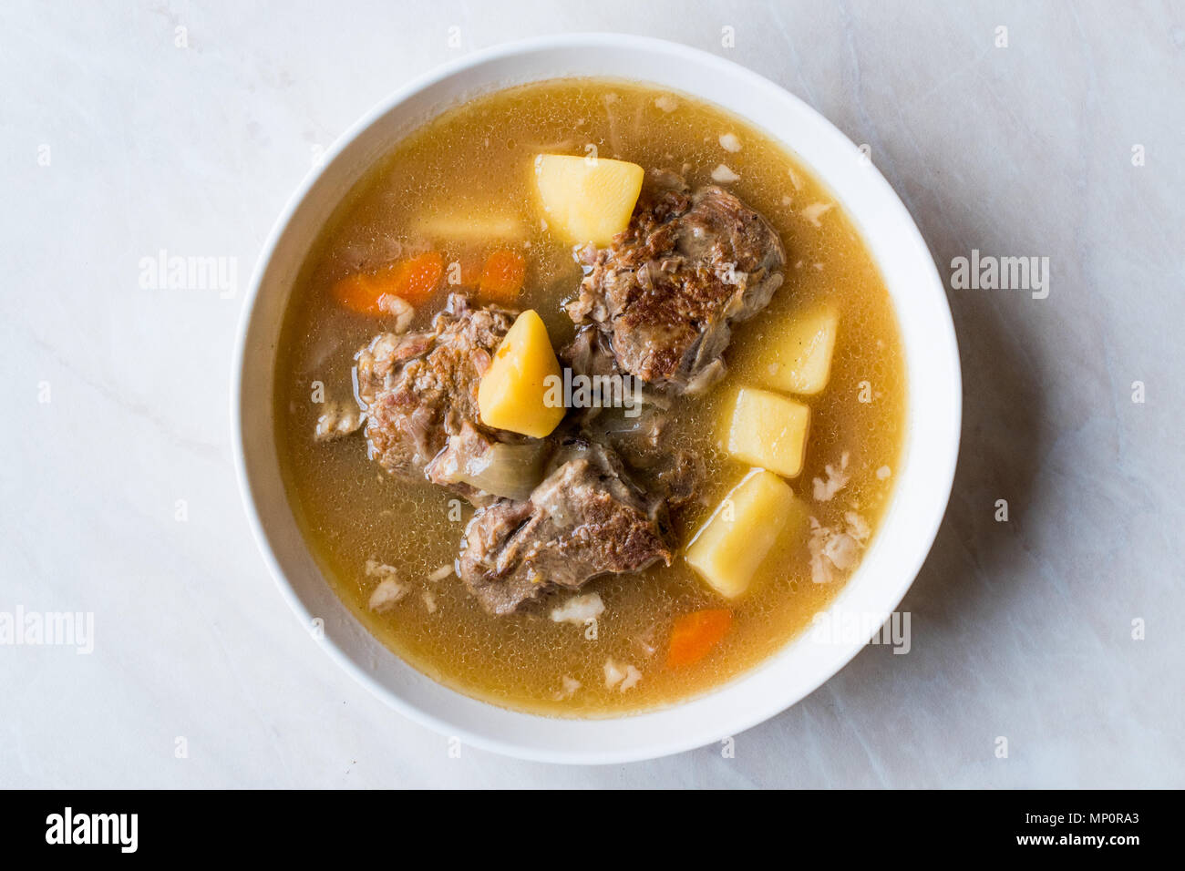 Turkish Kuzu Haslama / Lamb Stew with Potatoes and Carrot. Traditional