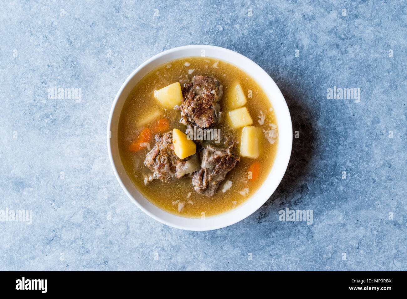 Turkish Kuzu Haslama / Lamb Stew with Potatoes and Carrot. Traditional