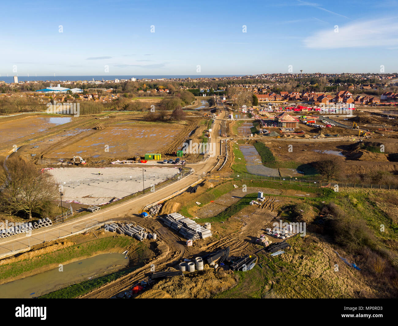 Aerial view of Redrow Homes development The Fairways, located in Herne