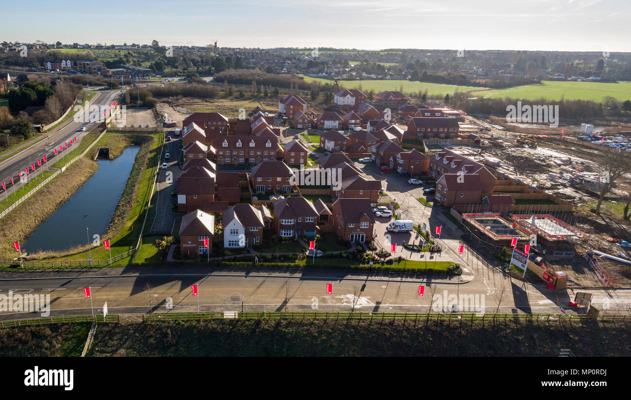 Aerial view of Redrow Homes development The Fairways, located in Herne