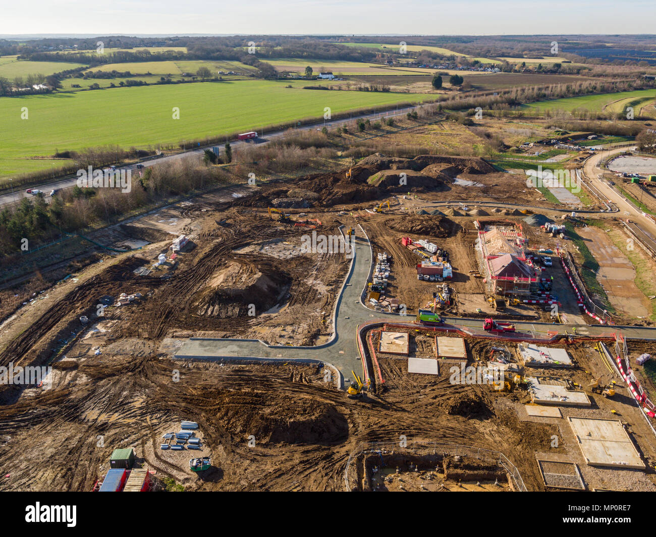 Aerial view of Redrow Homes development The Fairways, located in Herne